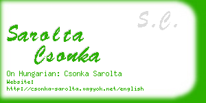 sarolta csonka business card